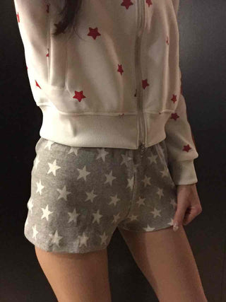 American Star Pattern Loose Fit Cotton Shorts