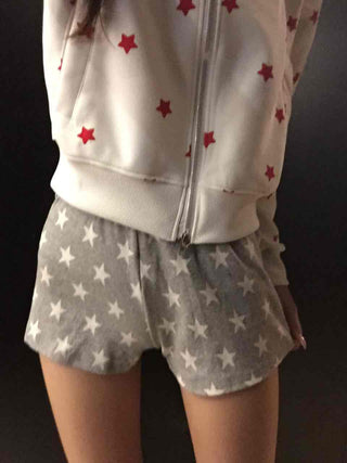 American Star Pattern Loose Fit Cotton Shorts