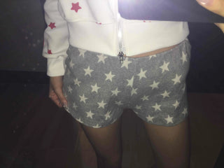 American Star Pattern Loose Fit Cotton Shorts
