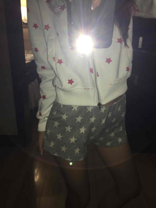 American Star Pattern Loose Fit Cotton Shorts