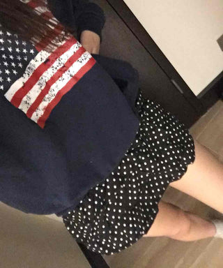American vintage polka jacquard frill shorts