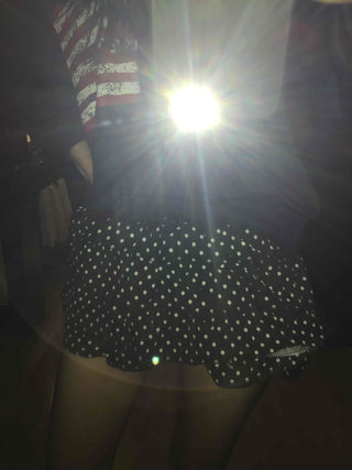 American vintage polka jacquard frill shorts