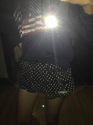 American vintage polka jacquard frill shorts