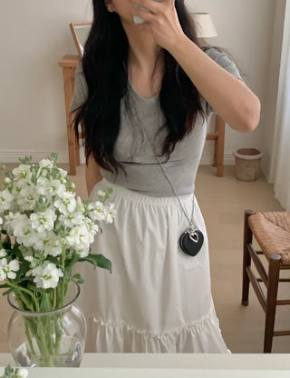 Louva Lace Midi Skirt