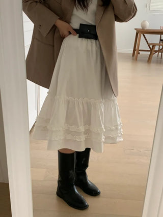 Louva Lace Midi Skirt
