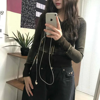 Shaping Slim Fit Crop Collar Zip-up