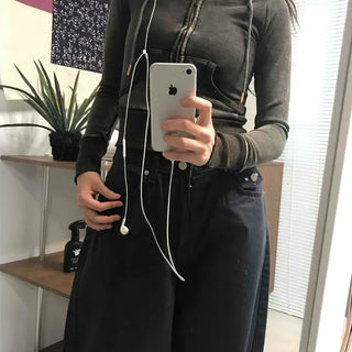 Shaping Slim Fit Crop Collar Zip-up