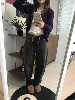 Soft Round Neck Slim Fit Basic Knit Cardigan