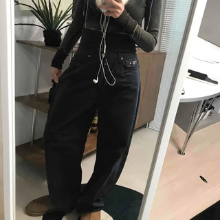 High-Waisted Wide Cotton Hidden Elastic Waist Long Pants