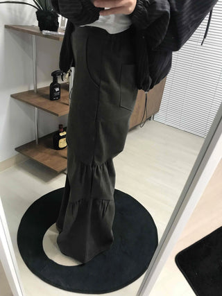 Military Cargo Shirred Cut Long Pants