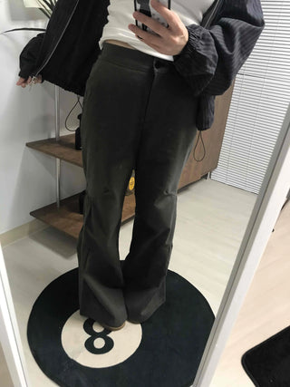 Military Cargo Shirred Cut Long Pants