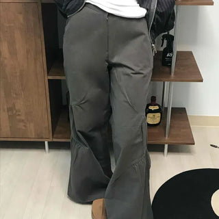 Military Cargo Shirred Cut Long Pants