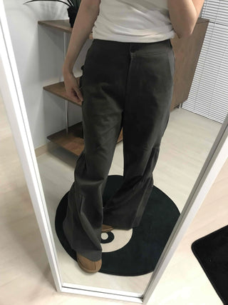 Military Cargo Shirred Cut Long Pants