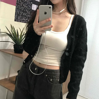 Slim Fit Square Neck Daily Crop Sleeveless