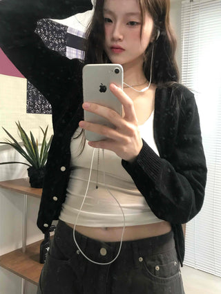 Slim Fit Square Neck Daily Crop Sleeveless