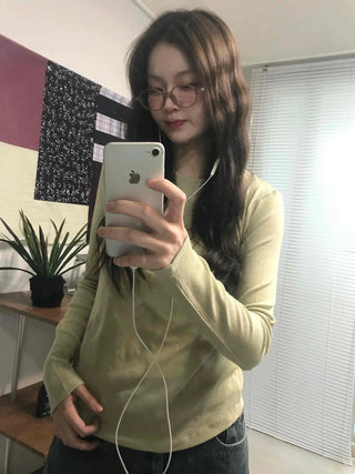 Soft Daily Slim Fit Round Neck Long Sleeve T-shirt