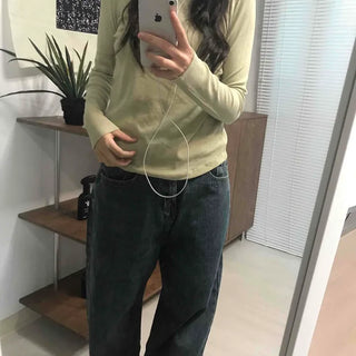 Soft Daily Slim Fit Round Neck Long Sleeve T-shirt
