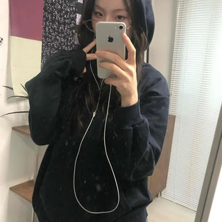 Daily Basic Oversized Zip-Up Hoodie