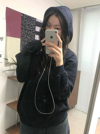 Daily Basic Oversized Zip-Up Hoodie