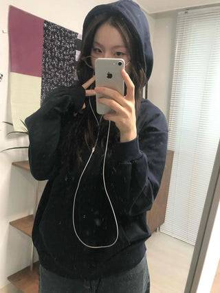 Daily Basic Oversized Zip-Up Hoodie