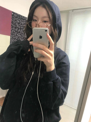 Daily Basic Oversized Zip-Up Hoodie