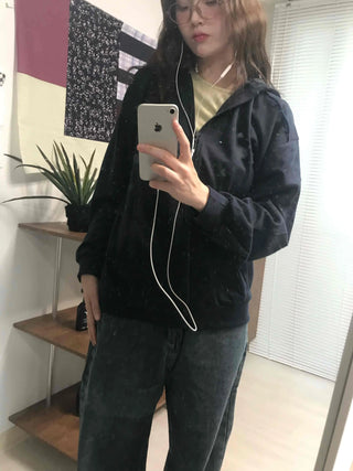 Daily Basic Oversized Zip-Up Hoodie