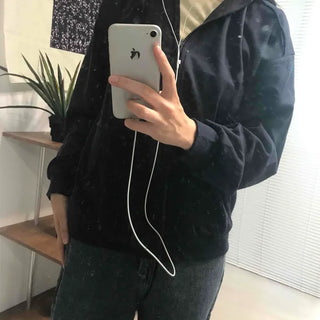 Daily Basic Oversized Zip-Up Hoodie