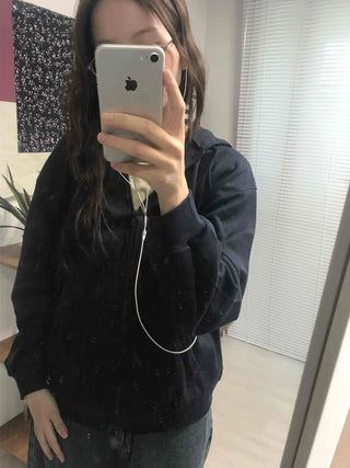 Daily Basic Oversized Zip-Up Hoodie