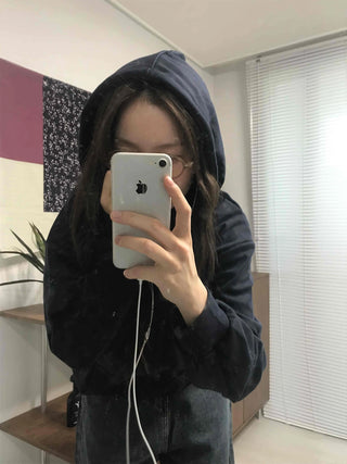 Daily Basic Oversized Zip-Up Hoodie