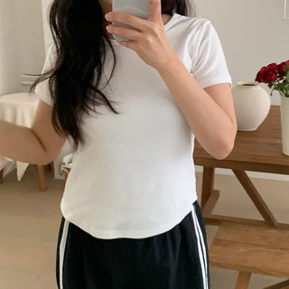 HOBI Deep Slim Basic Short Sleeve T-shirt