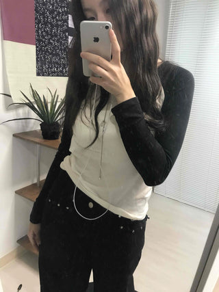Soft Colorblock Raglan Cotton Long Sleeve Tee