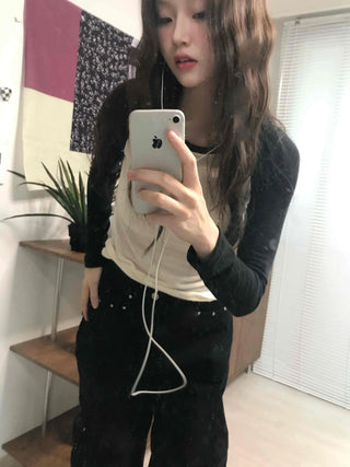 Soft Colorblock Raglan Cotton Long Sleeve Tee