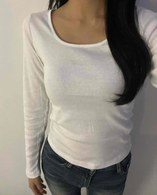 Daily Slim Fit Cotton Round Neck Long Sleeve T-shirt