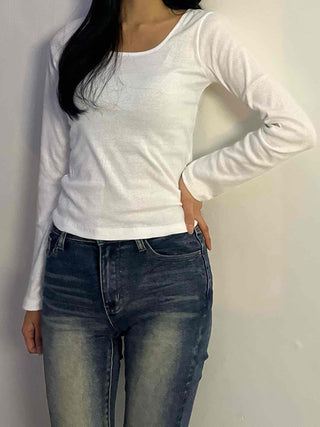 Daily Slim Fit Cotton Round Neck Long Sleeve T-shirt