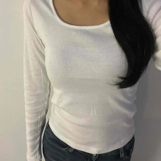 Daily Slim Fit Cotton Round Neck Long Sleeve T-shirt