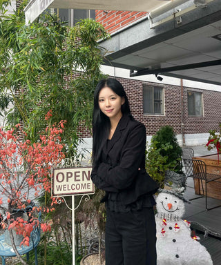 Office Semi-Crop Double-Button Tailored Jacket