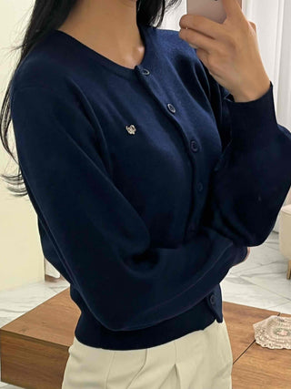 Campus Look Pendant Semi-Loose Fit Cardigan