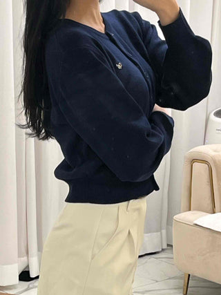Campus Look Pendant Semi-Loose Fit Cardigan