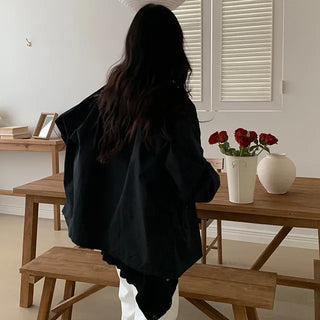 Vika String Collar Wind Blouson