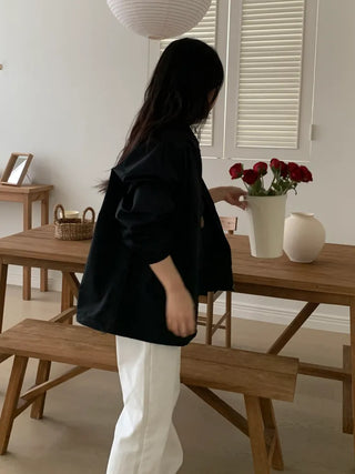 Vika String Collar Wind Blouson