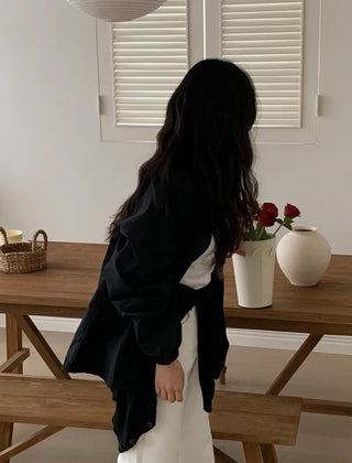 Vika String Collar Wind Blouson