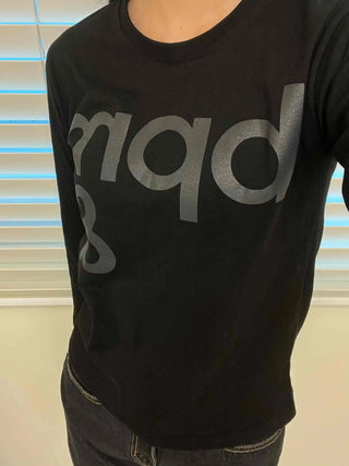 Sporty Print Slim Fit Round Neck Long Sleeve Tee