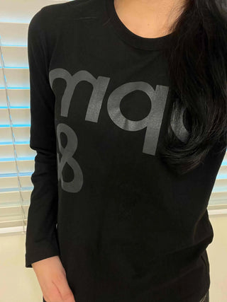 Sporty Print Slim Fit Round Neck Long Sleeve Tee