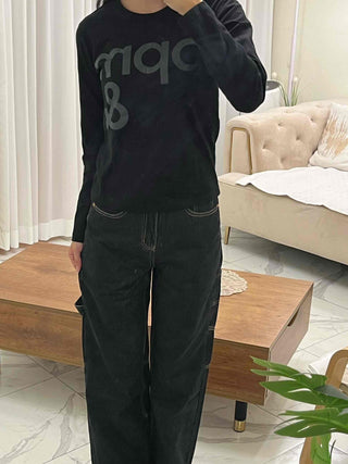 Sporty Print Slim Fit Round Neck Long Sleeve Tee