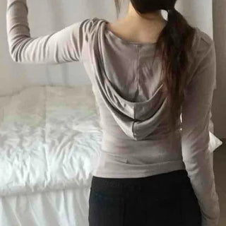 Slim Daily Shirred Sleeve Button Neck T-shirt
