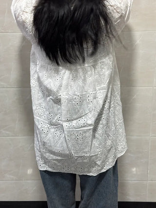 Resol punched blouse layered dress