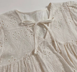 Resol punched blouse layered dress