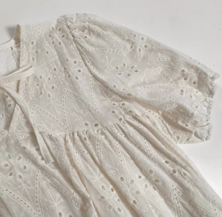 Resol punched blouse layered dress