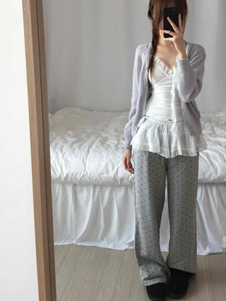Delicate Fit Frill Wrap Shirred Sleeveless Knit