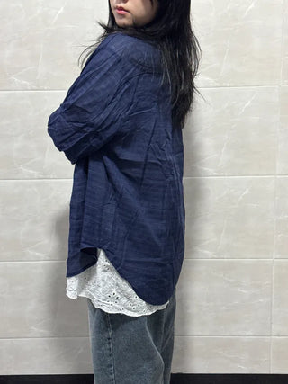 Ruben Check Long Sleeve Flowy Fit Long Sleeve Shirt